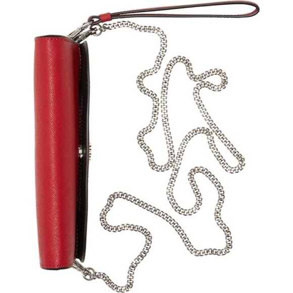 DKNY Women’s DKNY Phoenix Wallet on a Chain in Wallet Bright Red NWT - Picture 4 of 4